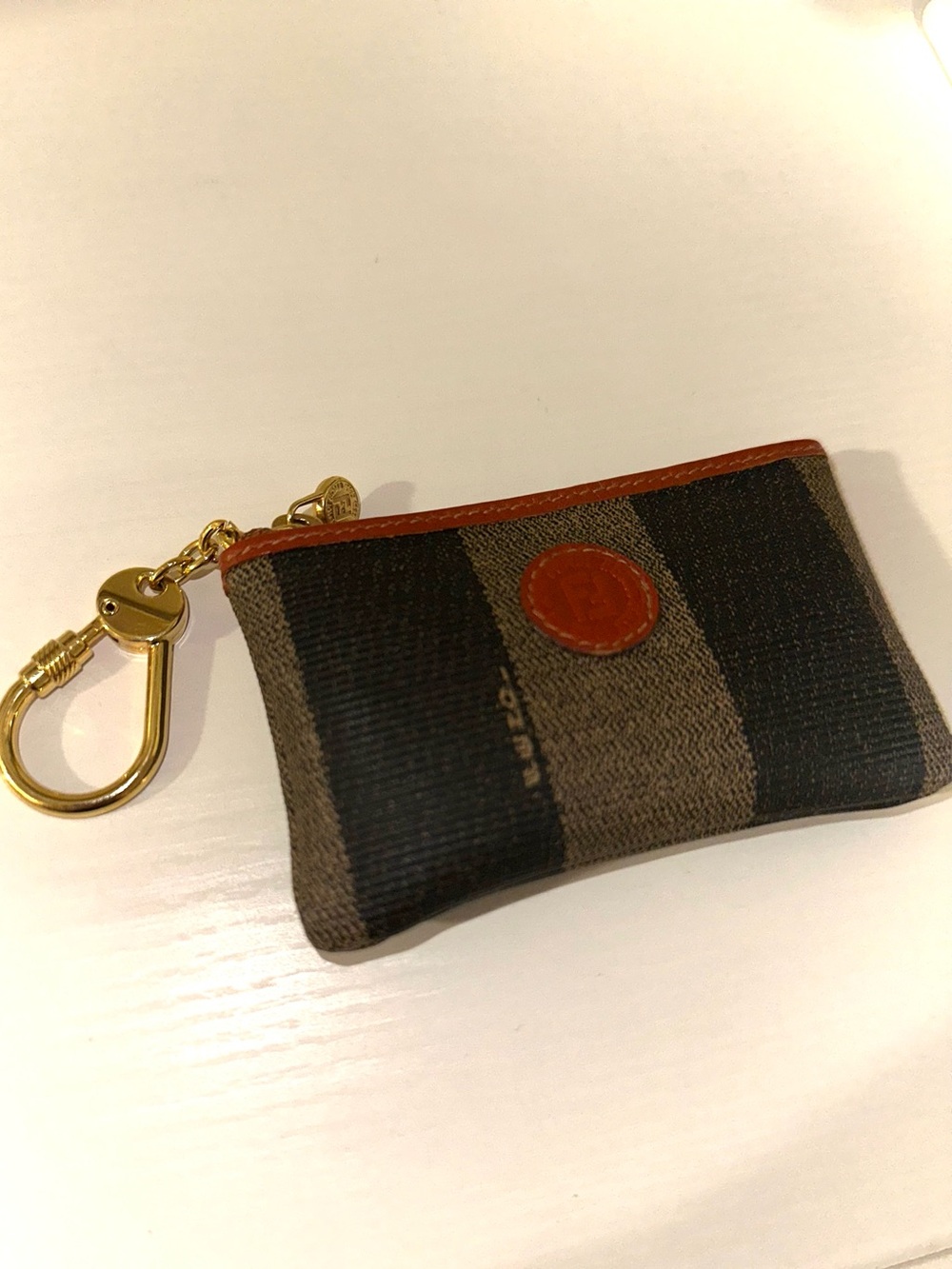 FENDI Pequin Key Holder/Coin Purse Pouch - Picture 3 of 7